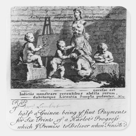 Een abonnementskaartje voor 'A Harlot's Vierkante Sticker (Voorkant)