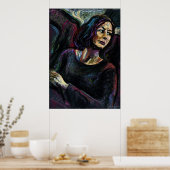 Een Absolute Stranger - een olieplek schilderen Poster (Keuken)