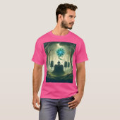 Een Abstract Afbeelding van een dj in een mystiek  T-shirt (Voorkant volledig)
