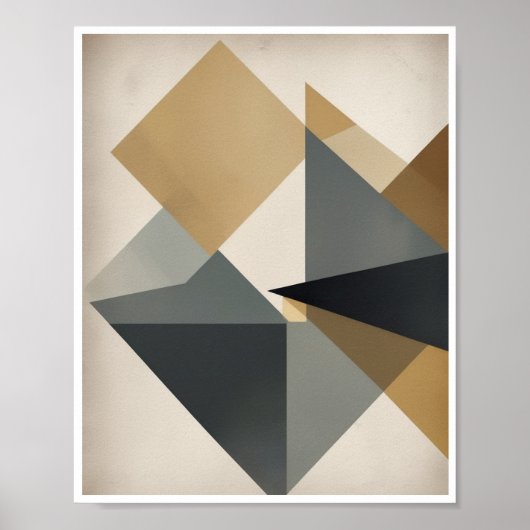 Een Abstract Art Wall Poster licht en schaduw (Voorkant)