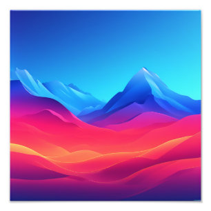 Een Abstract berglandschap Foto Afdruk