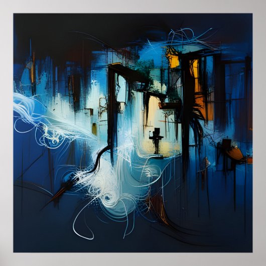 Een Abstract expressionisme met een koude wind Poster (Voorkant)