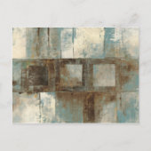 Een Abstract in blauw en bruin Briefkaart (Voorkant)