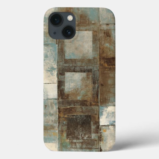 Een Abstract in blauw en bruin Case-Mate iPhone Case (Achterkant)
