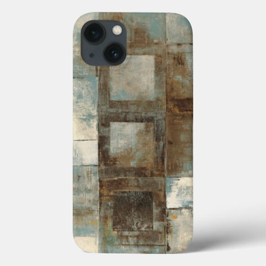 Een Abstract in blauw en bruin Case-Mate iPhone Case (Achterkant)