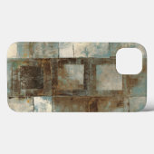 Een Abstract in blauw en bruin Case-Mate iPhone Case (Achterkant (horizontaal))