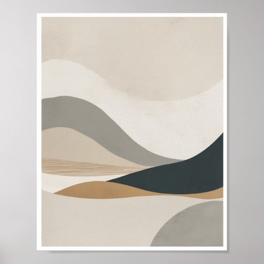 Een abstract kunst muur poster minimalistisch ontw (Voorkant)