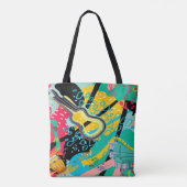 Een Abstract muziekmengsel Tote Bag (Achterkant)
