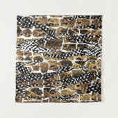 Een abstract ontwerp dat een dierenhuid transforme wandkleed (Voorkant (horizontaal))
