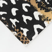 Een abstract ontwerp dat een dierlijke huid transf fleece deken (Hoek)