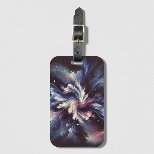 Een abstract ontwerp van een sterrenstelsel dat he bagagelabel (Voorkant (verticaal))