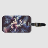 Een abstract ontwerp van een sterrenstelsel dat he bagagelabel (Voorkant (horizontaal))