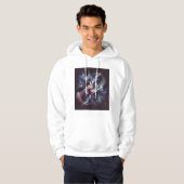Een abstract ontwerp van een sterrenstelsel dat he hoodie (Voorkant volledig)