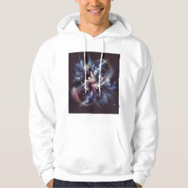 Een abstract ontwerp van een sterrenstelsel dat he hoodie