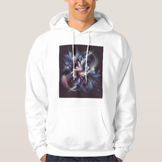Een abstract ontwerp van een sterrenstelsel dat he hoodie (Voorkant)