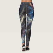 Een abstract ontwerp van een sterrenstelsel dat he leggings (Achterkant)