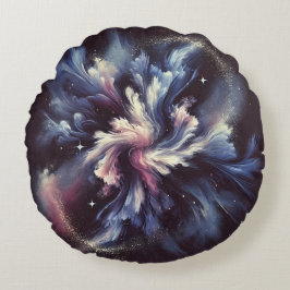 Een abstract ontwerp van een sterrenstelsel dat he rond kussen