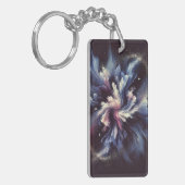 Een abstract ontwerp van een sterrenstelsel dat he sleutelhanger (Voorkant Links)