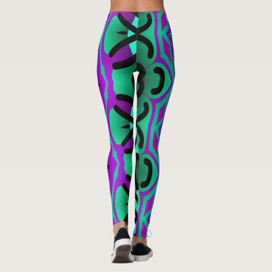 Een abstract patroon "Ratti_Creative_Arts" Legging (Achterkant)