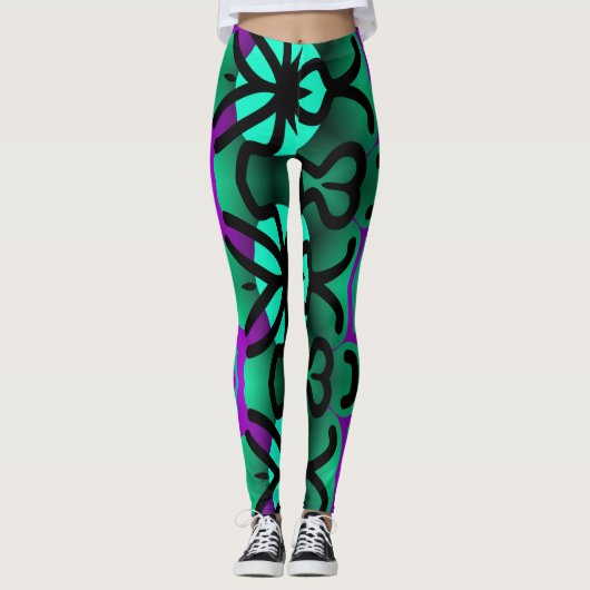 Een abstract patroon "Ratti_Creative_Arts" Legging (Voorkant)