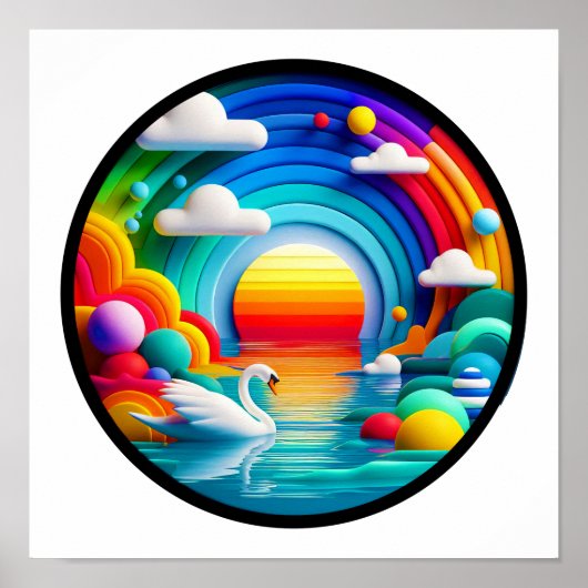 Een abstract poster met een modern natuur thema (Voorkant)