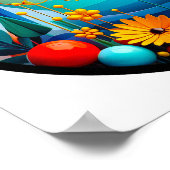 Een abstract poster met een modern natuur thema (Hoek)