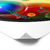 Een abstract poster met een modern natuur thema (Hoek)