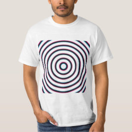 Een abstract psychedelisch spiraal T-shirt