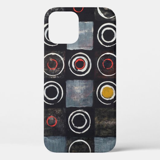 een abstract schilderij; een raster van gestempeld Case-Mate iPhone case (Achterkant)