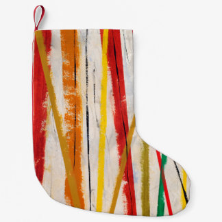 een abstract schilderij kleine kerstsok