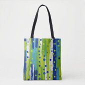 Een abstract schilderij met verticale strepen tote bag (Voorkant)
