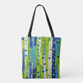 Een abstract schilderij met verticale strepen tote bag (Achterkant)