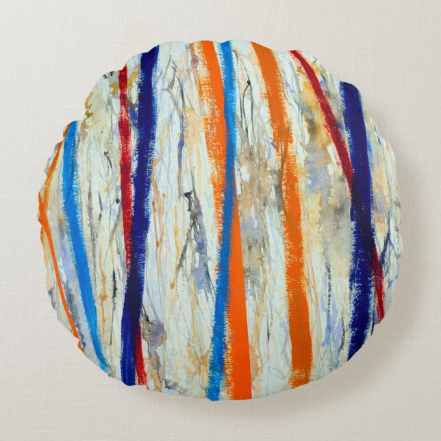 een abstract schilderij rond kussen (Voorkant)