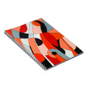 Een abstract schilderij van gekromd zwart, wit en notitieboek (Rechterzijde)