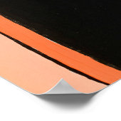 Een abstract schilderij van gekromd zwart, wit en poster (Hoek)