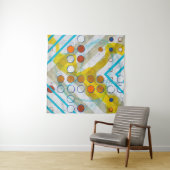 een abstract schilderij wandkleed (In Situ (horizontaal))