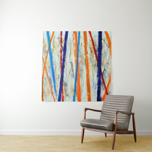 een abstract schilderij wandkleed (In situ)