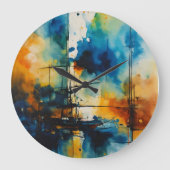 Een abstract schilderij wandklok (Voorkant)