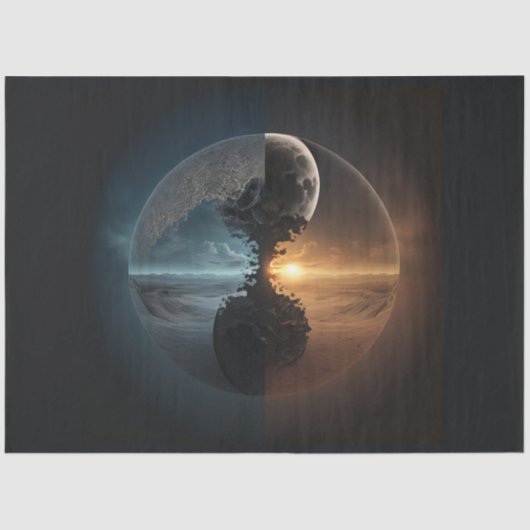 Een Abstract Yang Series Design 5 Tissuepapier (Voorkant)