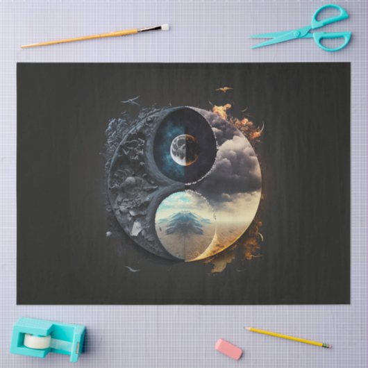 Een Abstract Yang Series Design 8 Tissuepapier (Craft)