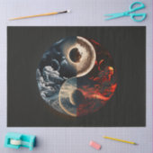 Een Abstract Ying Yang Serie Ontwerp 11 Tissuepapier (Craft)