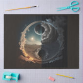 Een Abstract Ying Yang Serieel Ontwerp 1 Tissuepapier (Craft)