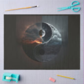 Een Abstract Ying Yang Serieel Ontwerp 4 Tissuepapier (Craft)