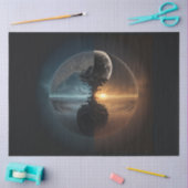Een Abstract Ying Yang Serieel Ontwerp 5 Tissuepapier (Craft)