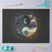 Een Abstract Ying Yang Serieel Ontwerp 8 Tissuepapier (Craft)