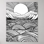 Een abstract zonnestrand poster (Voorkant)