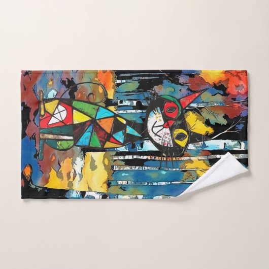 Een Abstracte dag Bad Handdoek (Handdoek)