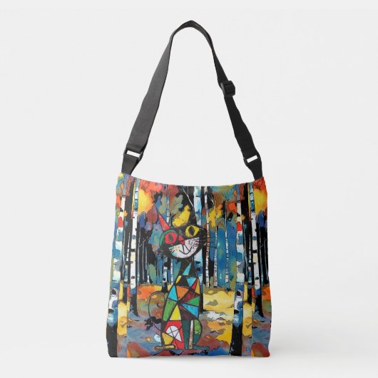 Een Abstracte dag Crossbody Tas (Voorkant)