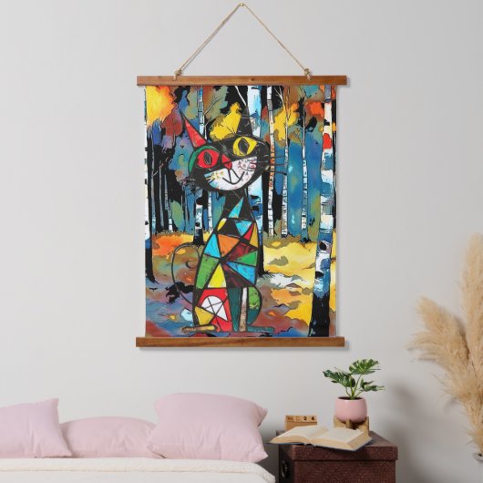 Een Abstracte dag Hangend Wandkleed (Slaapkamer)