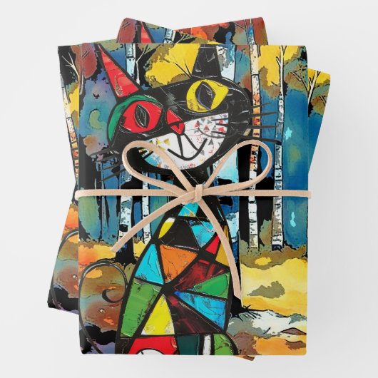 Een Abstracte dag Inpakpapier Vel (In situ)